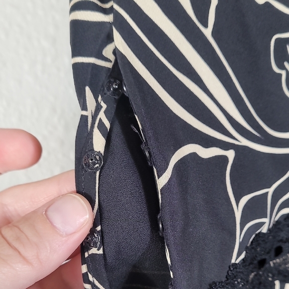 NWT Babydoll 100% Silk Midi Dress Y2K Size 12 Black Whimsigoth Flutter Witchy - Picture 9 of 15